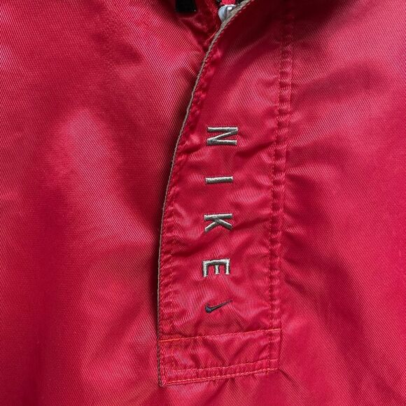 Nike 1/4 Zip Pullover Windbreaker Rain Jacket Men's Size XL Hooded Pockets Lined - Picture 4 of 15